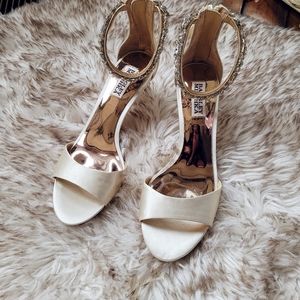 Badgley Mischka Sindy Ivory Heels